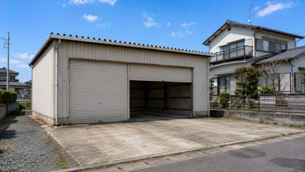 つくば市 鉄骨車庫解体 施工前